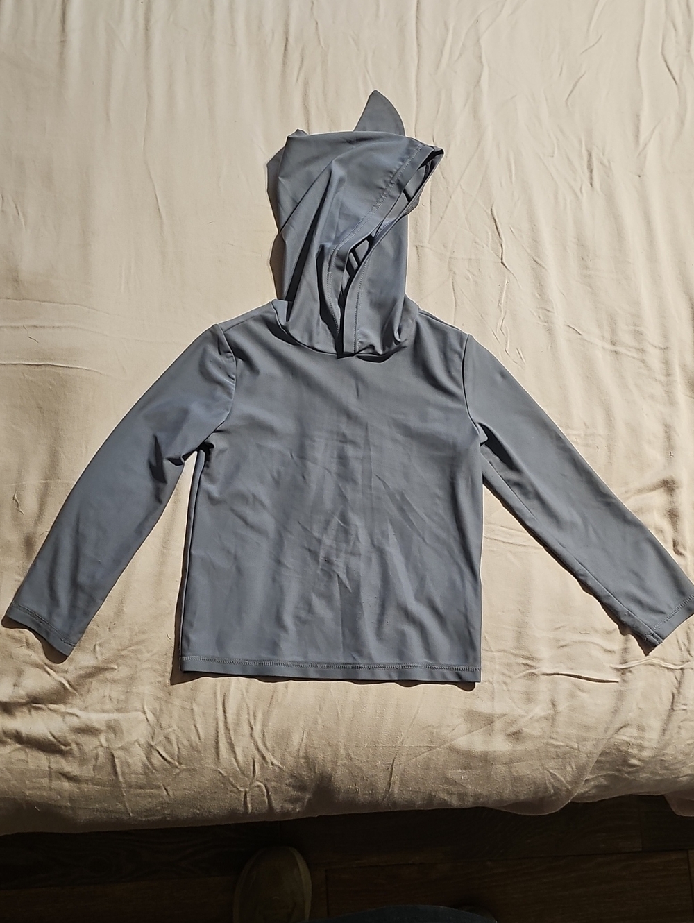 Carter's Light Blue Shark Fin Hooded Pullover